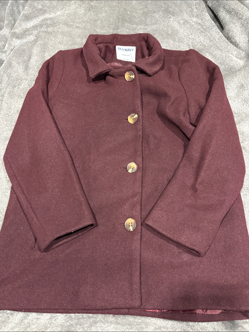 Old Navy Women's Maroon Single-Breasted Pea Coat